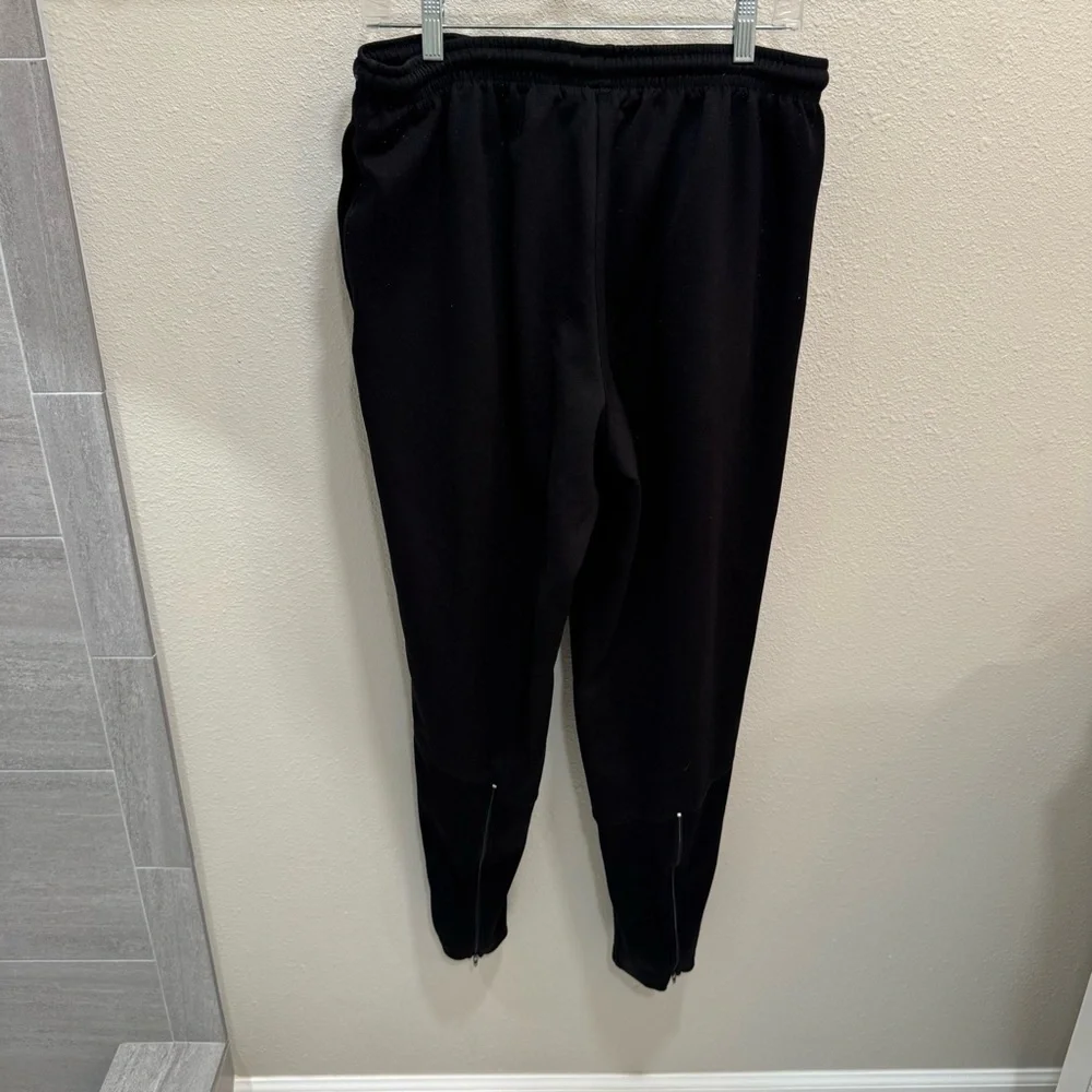 Nike Tech Men’s M Black Fleece Pants Zippers Drawstring Workout Athleisure